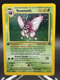 Pokemon TCG Venomoth Jungle 13/64 Holo 1st Edition - Image 1