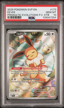 2025 POKEMON SVP EN-SV BLACK STAR PROMO #173 EEVEE PSA 10 - Image 1