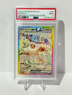 Pokemon Eevee ex 167/131 Special Illustration Rare Prismatic Evolutions PSA 9 - Image 1