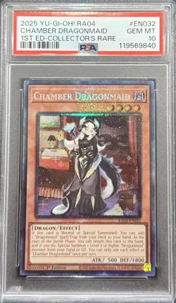 2025 PSA 10 YUGIOH RA04 COLLECTORS RARE CHAMBER DRAGONMAID 💫 - Image 1