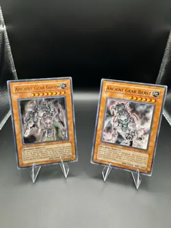 Yu-Gi-Oh! TCG Lot Ancient Gear Golem And Ancient Gear Beast 1st Edition MP/HP - Image 1