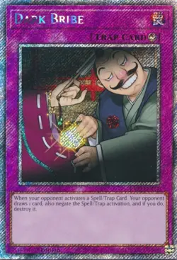[Platinum Secret Rare] YuGiOh - Dark Bribe - NM/M - RA03-EN187 1st Ed - Image 1