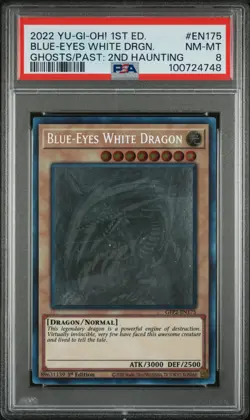 2022 YU-GI-OH! GFP2 1ST EDITION #EN175 BLUE-EYES WHITE DRAGON PSA 8 - Image 1