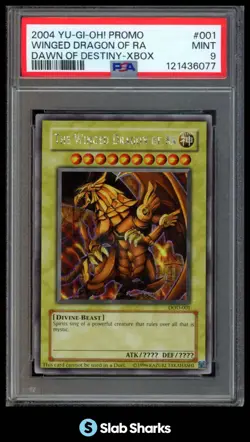 2004 YU-GI-OH! DAWN OF DESTINY PROMOS DOD-001 THE WINGED DRAGON OF RA XBOX PSA 9 - Image 1