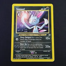 Sneasel Rare 25/111 Neo Genesis 2000 Vintage WOTC Pokemon TCG Card LP - Image 1