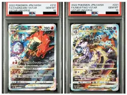 PSA10 Charizard 212/172 Mewtwo 221/172 SAR VSTAR Universe Pokemon Card Japanese - Image 1