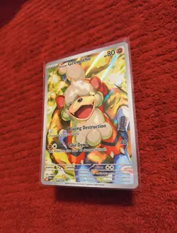 Pokemon TCG Hisuian Growlithe Twilight Masquerade Full Art Holo Card 181/167 - Image 4