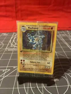 Vintage 1999 Pokemon 1st Edition Machamp 8/102 Holo Card Sealed NEW - Image 1
