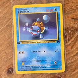 🔥Squirtle Pokemon Card 68/82 Team Rocket 1stEdition Non-Holo2000 WOTC 50HP -LP - Image 1
