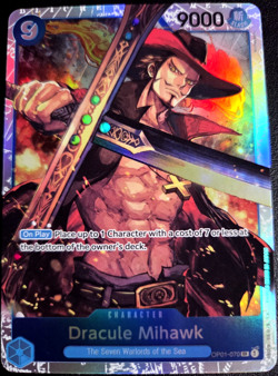Dracule Mihawk OP01-070 Reprint SR ONE PIECE Tcg Card Game NM Blue - Image 1