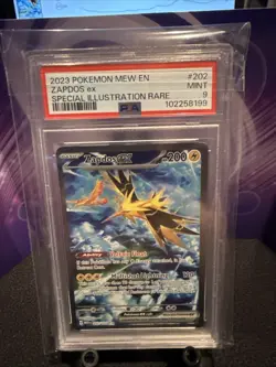 Pokemon TCG Zapdos EX Special Illustration Rare Card 202/165 MINT PSA 9!! - Image 1