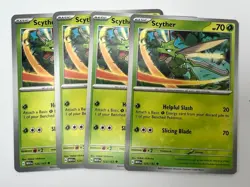 Scyther 123/165 x4 4x Pokemon Card 2023 Scarlet & Violet 151 Playset - Image 1