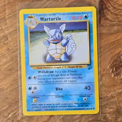 🔥Wartortle Pokemon Card 63/130 Base Set 2 Non-Holo 2000 WOTC 70HP Uncommon -LP - Image 1
