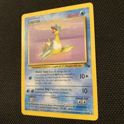 Pokemon TCG Lapras Fossil Card 25/62 Unlimited Rare Non-Holo - Image 2