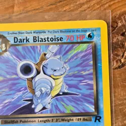 🔥Dark Blastoise Pokemon Card 20/82 Team Rocket Non-Holo 2000 WOTC 70HP Rare -LP - Image 2