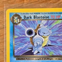 🔥Dark Blastoise Pokemon Card 20/82 Team Rocket Non-Holo 2000 WOTC 70HP Rare -LP - Image 3