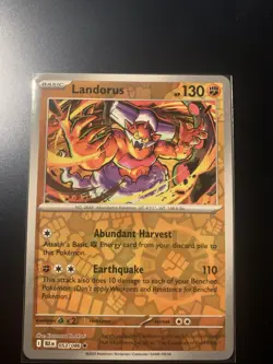 Pokemon TCG Landorus Card 130 HP Abundant Harvest Earthquake Reverse Holo - Image 1
