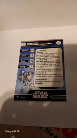 Boba Fett Mercenary Commander Star Wars Miniatures Legacy Of The Force 53 W/Card - Image 5