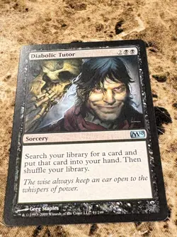 DIABOLIC TUTOR Magic MTG M10 Core Set LP - Image 1