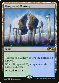 Temple of Mystery Promo Core Set 2020 Planeswalker Stamped LAND R MTG MAGIC O253 - Image 1