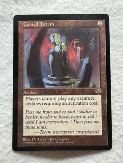 MTG - Cursed Totem - Mirage - NM - Free Shipping! - Image 1