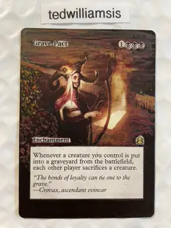 Grave Pact MtG Commander Altered Art Extended & Borderless - Image 1