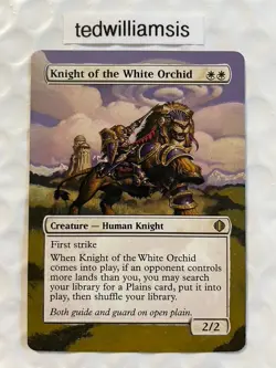 Knight of the White Orchid MtG Shards of Alara Altered Art Extended & Borderless - Image 1