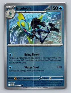 1x Inteleon Reverse Holo #041/132 Pokemon Mega Evolution - Pokemon NM - Image 1