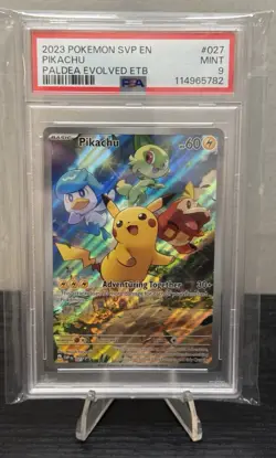 2023 POKEMON SV BLACK STAR PROMOS - SVP EN #027 PIKACHU PALDEA EVOLVED ETB PSA 9 - Image 2