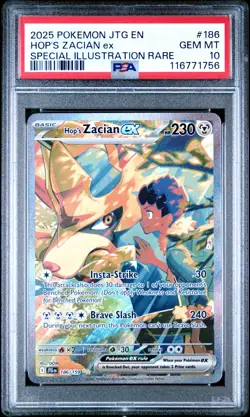 2025 POKEMON JTG EN-JOURNEY TOGETHER #186 HOP'S ZACIAN EX PSA 10 - Image 1