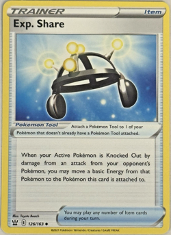 Exp. Share Battle Styles 126/163 Regular Uncommon Near Mint Pokemon TCG - Image 1