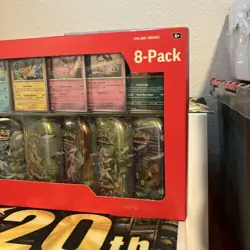 Pokemon TCG Prismatic Evolutions Mini Tin Display Case Sealed Tins, 8-Pack - Image 2
