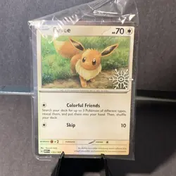 Pokemon TCG Eevee 133/165 Holiday Calendar 2025 Holo Festive Stamp Promo SEALED - Image 1