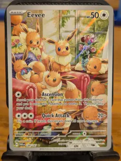 Pokemon TCG Twilight Masquerade Eevee Illustration Rare Holo 188/167 - Image 1