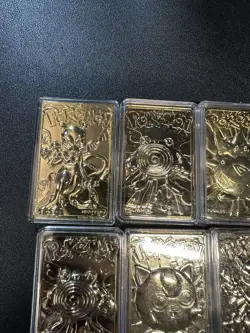 1999 Pokemon 23K Gold-Plated Burger King Lot of 7 Nintendo Promo Trading Cards - Image 2