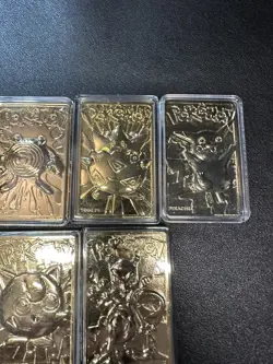 1999 Pokemon 23K Gold-Plated Burger King Lot of 7 Nintendo Promo Trading Cards - Image 4