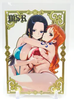 Goddess Story - Gold Metal Waifu Card - Boa Hancock & Nami - NUMBERED #/200 - Image 1