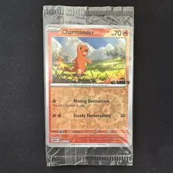 Charmander 004/165 EB GAMES Stamp Sealed Promo Pokemon Card NM - Image 1