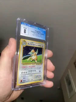 CGC 8 Japanese GameBoy Dragonite Holographic Pokemon Card - Image 2