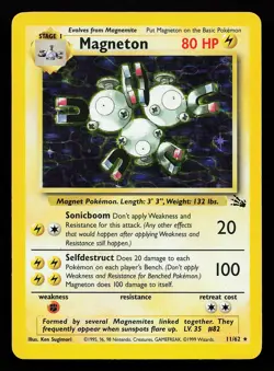 Magneton 11/62 Holo Rare Fossil Pokemon Card - Image 1