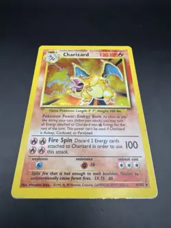 Pokemon TCG Charizard Base Set Holo Unlimited Rare Card 4/102 Vintage 1999 - Image 1