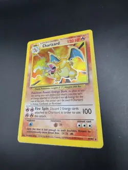 Pokemon TCG Charizard Base Set Holo Unlimited Rare Card 4/102 Vintage 1999 - Image 3