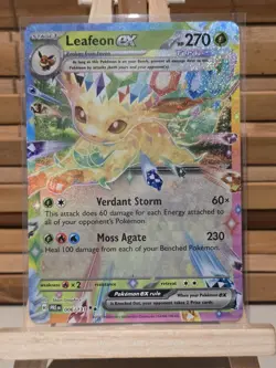 Pokemon TCG Leafeon EX Prismatic Evolutions Holo Double Rare Card 006/131 SV NM - Image 1