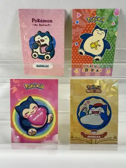 Pokemon Lot of 21 Cards and Stickers All Snorlax #143 Snorlax Only Pokemon Lot - Image 5