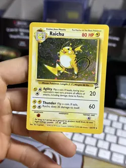 #4 Raichu 16/130 Base Set 2 2000 Holo Rare WOTC Pokemon Card TCG - Image 4