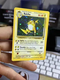 #4 Raichu 16/130 Base Set 2 2000 Holo Rare WOTC Pokemon Card TCG - Image 5