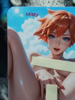 1/1 Only 1 Made Misty Beach Pokemon NSFW Topless Lonestar Customs Waifu Card - Image 2