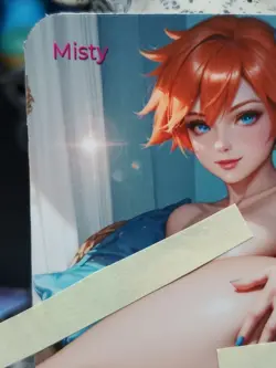 1/1 Only 1 Made Misty Bed F/N Pokemon NSFW Topless Lonestar Customs Waifu Card - Image 2