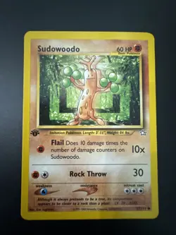 Pokemon TCG Sudowoodo Neo Genesis 1st Edition Common Card 77/111 - Image 1