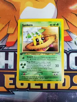 Pokemon Card Neo Genesis 1st Edition Sunkern 78/111 Vintage WOTC NM Near Mint - Image 1